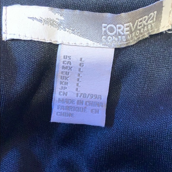 Forever 21 Black Lined Floral Detail Sleeveless Dress - Picture 8 of 9